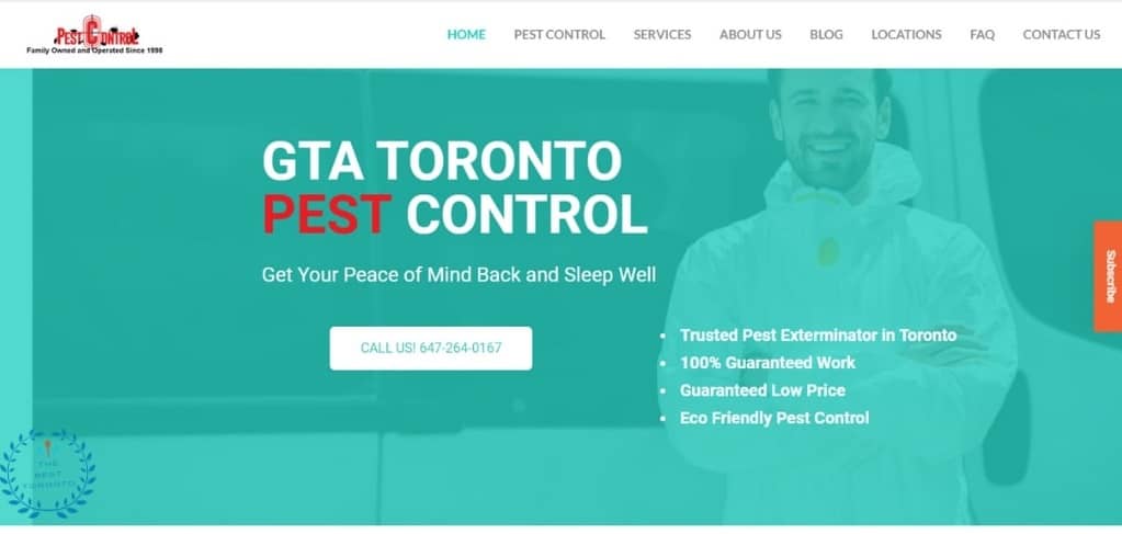 GTA Toronto Pest Control's Homepage
