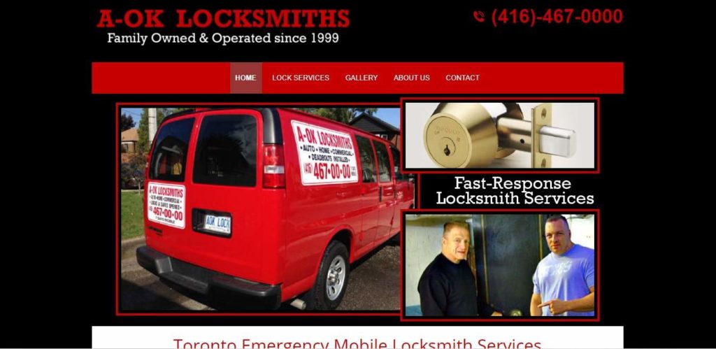 A-OK Locksmiths' Homepage