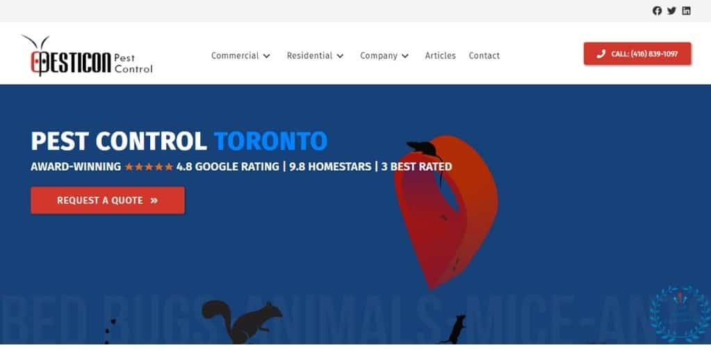 Pesticon Pest Control Toronto's Homepage