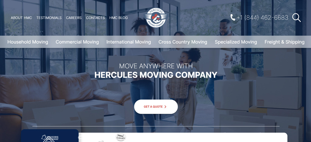 Hercules Moving Company Homepage
