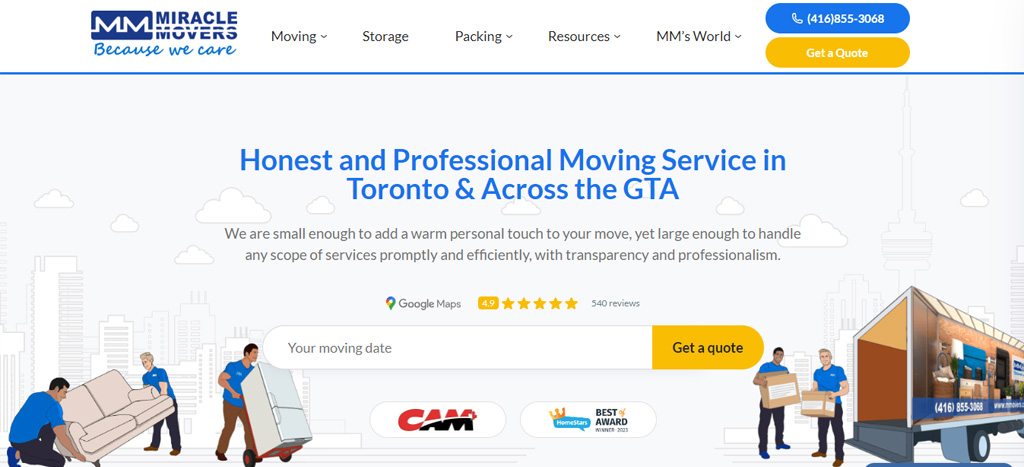 Miracle Movers Homepage
