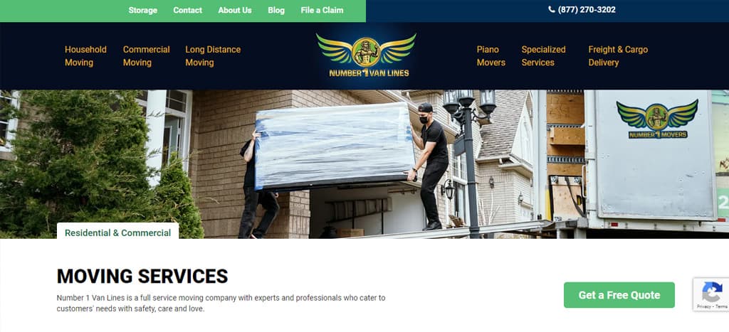 Number 1 Movers Homepage