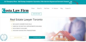Costa Law Firm's Homepage