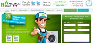 RA Appliance Repair's Homepage