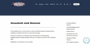 Pronto Junk Removal's Homepage
