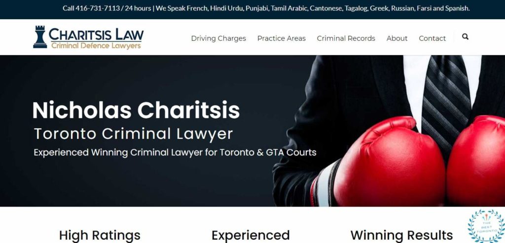 Charitsis Law Criminal Lawyers' Homepage