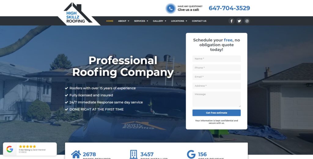 High Skillz Roofing's Homepage