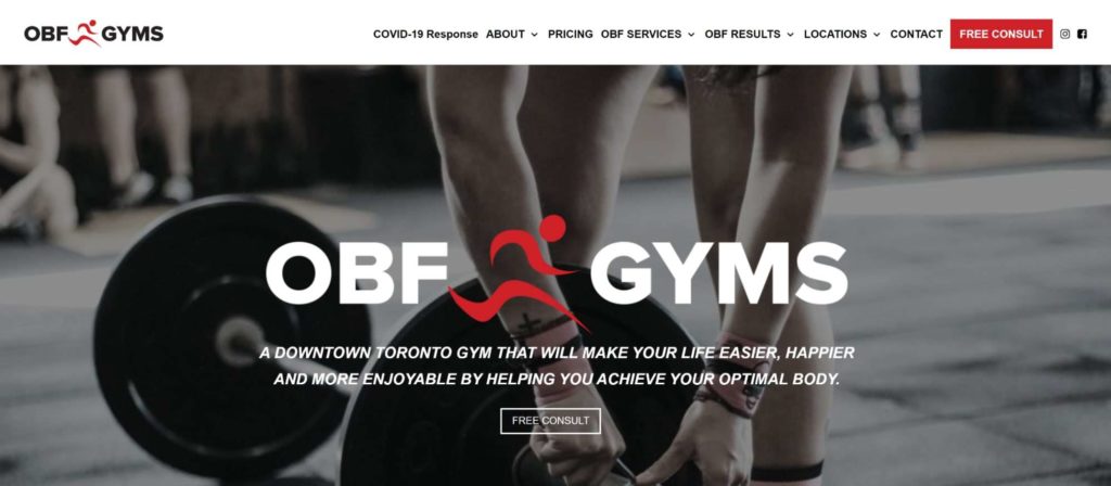 OBF Gyms' Homepage