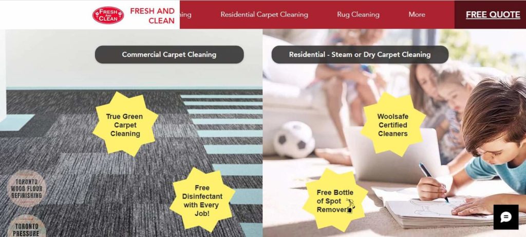 Fresh And Clean Carpet Cleaning's Homepage