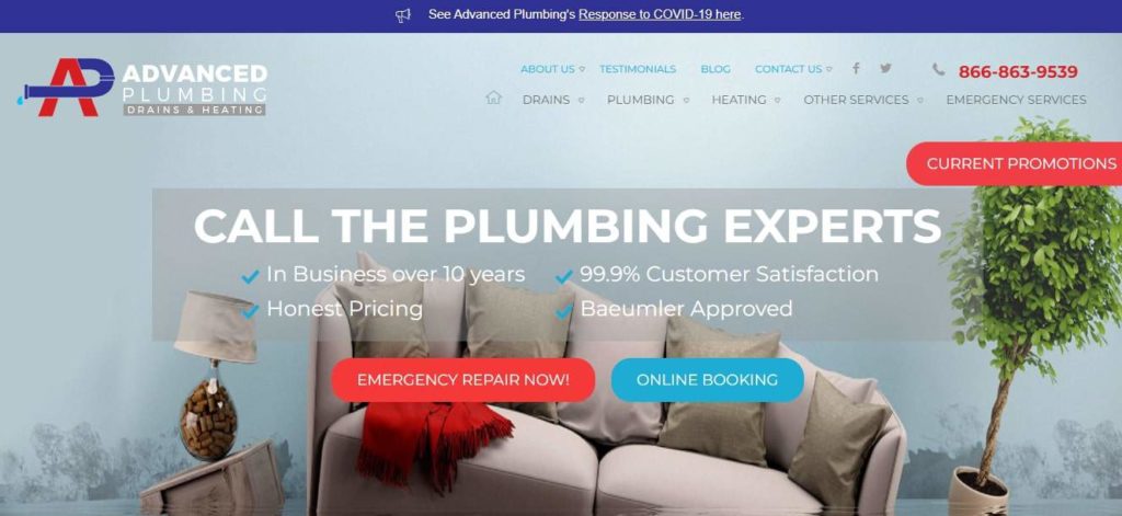 Advanced Plumbing Drains & Heating's Homepage