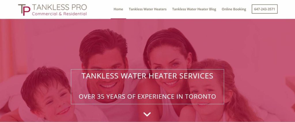 Tankless Pro Inc.'s Homepage