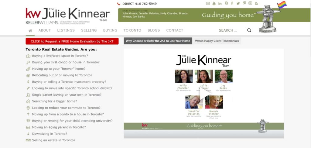 The Julie Kinnear Team's Homepage