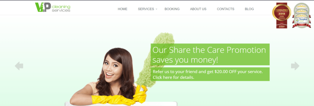 VP Cleaning Services Homepage