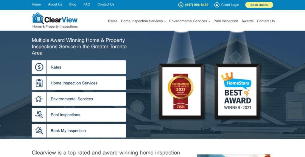 Clearview Home & Property Inspections' Homepage