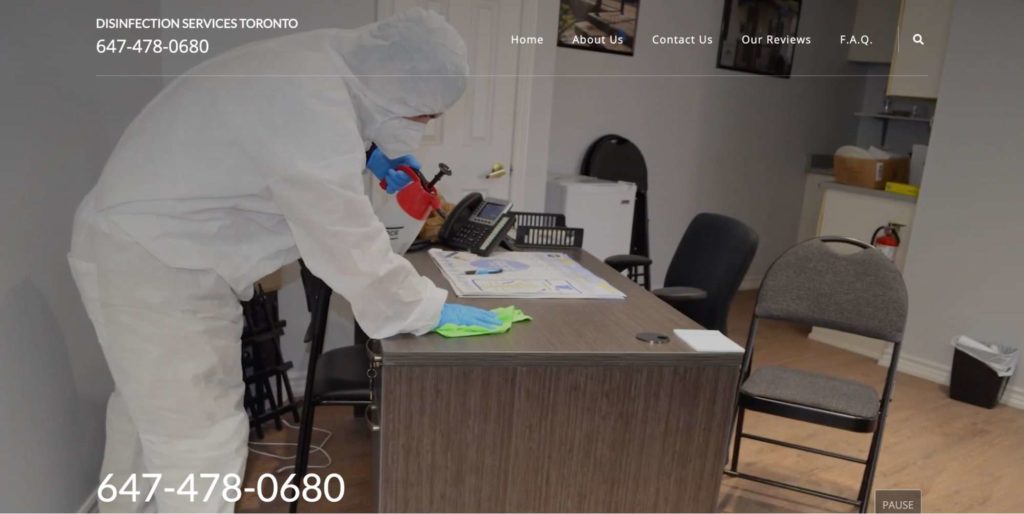 Disinfection Services Toronto's Homepage