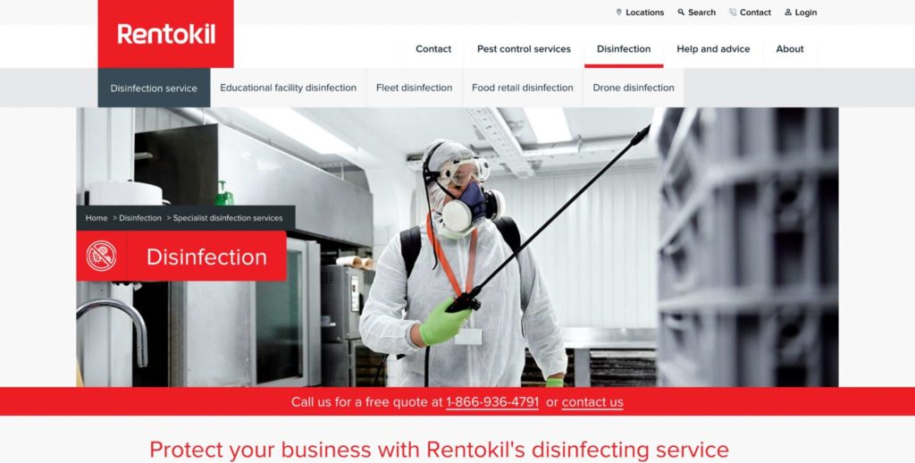 Rentokil's Homepage