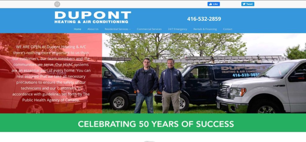 Dupont Heating and Air Conditioning's Homepage