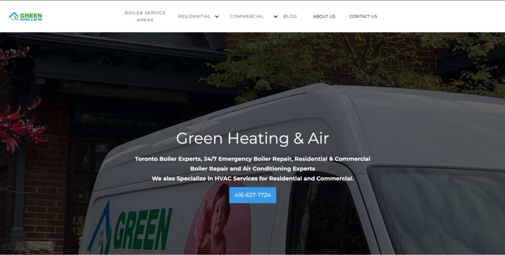 Green Heating and Air Inc.'s Homepage