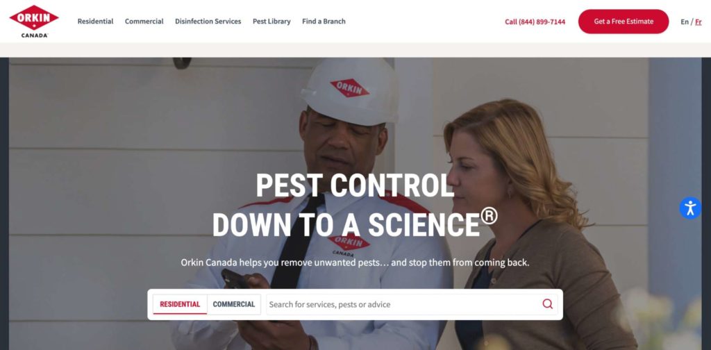 Orkin Canada Pest Control's Homepage