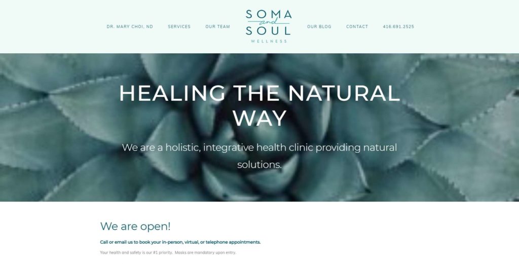 Soma & Soul Wellness' Homepage