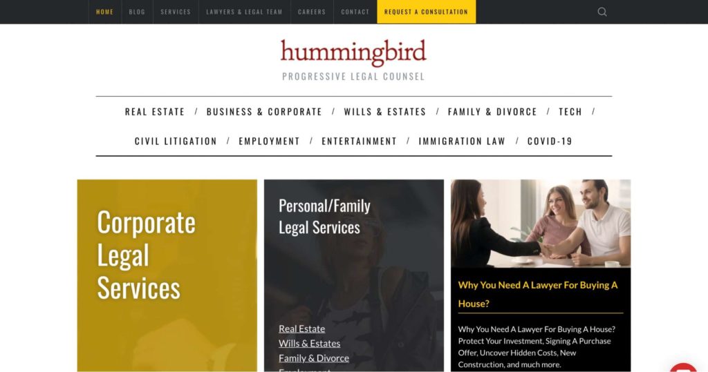 Hummingbird Lawyers' Homepage