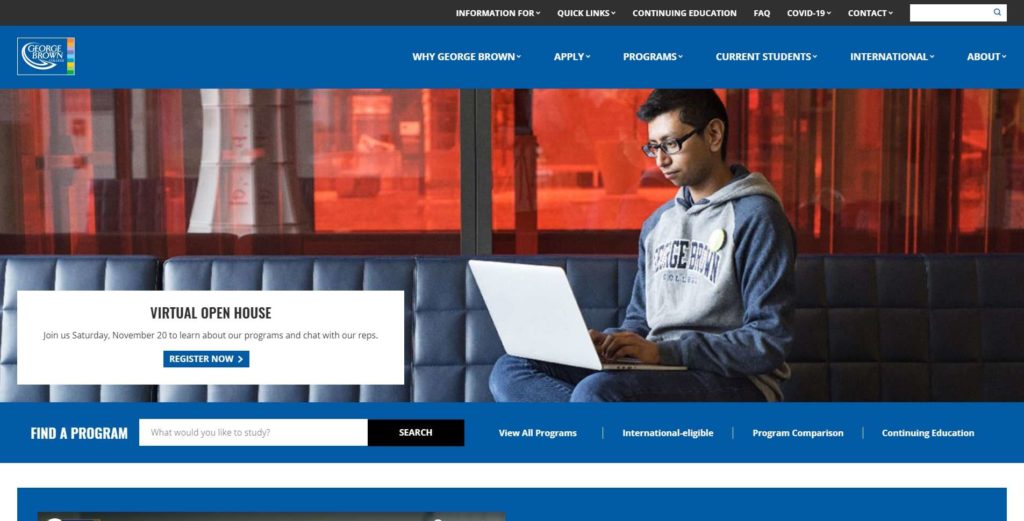 George Brown College's Homepage
