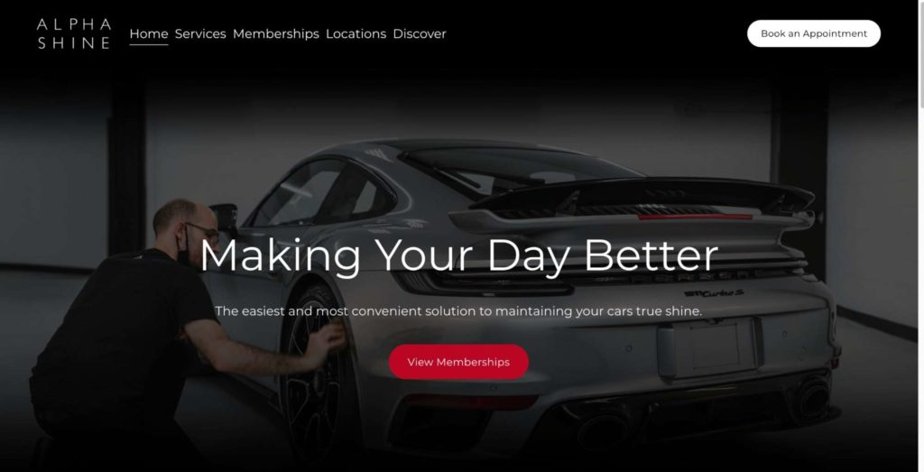 ALPHASHINE | Car Detailing & Aesthetics' Homepage