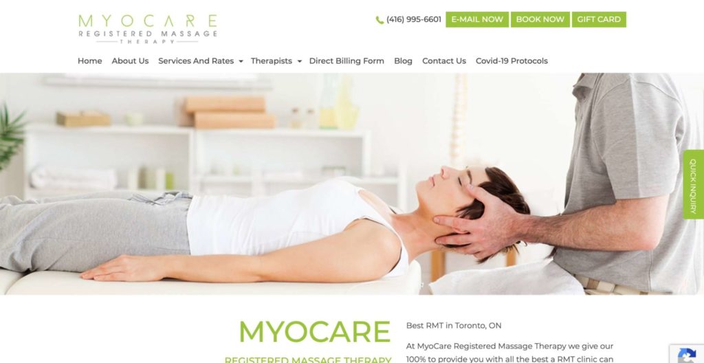 MyoCare Registered Massage Therapy's Homepage