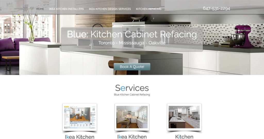 Blue: Kitchen Cabinet Refacing & Ikea Kitchen Installers' Homepage