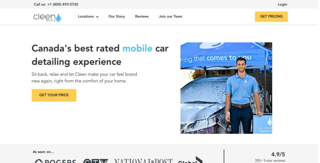 Cleen Mobile Car Detailing Toronto's Homepage