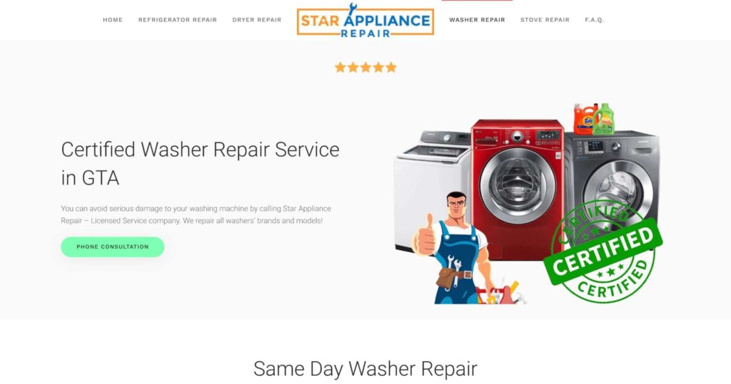 Star Appliance Repair's Homepage