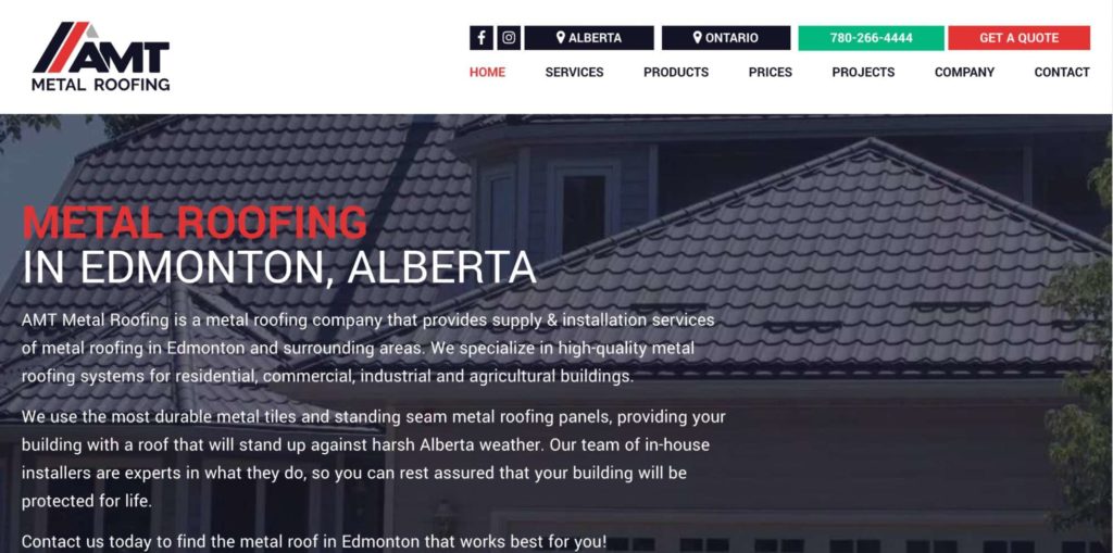 AMT Metal Roofing Toronto's Homepage