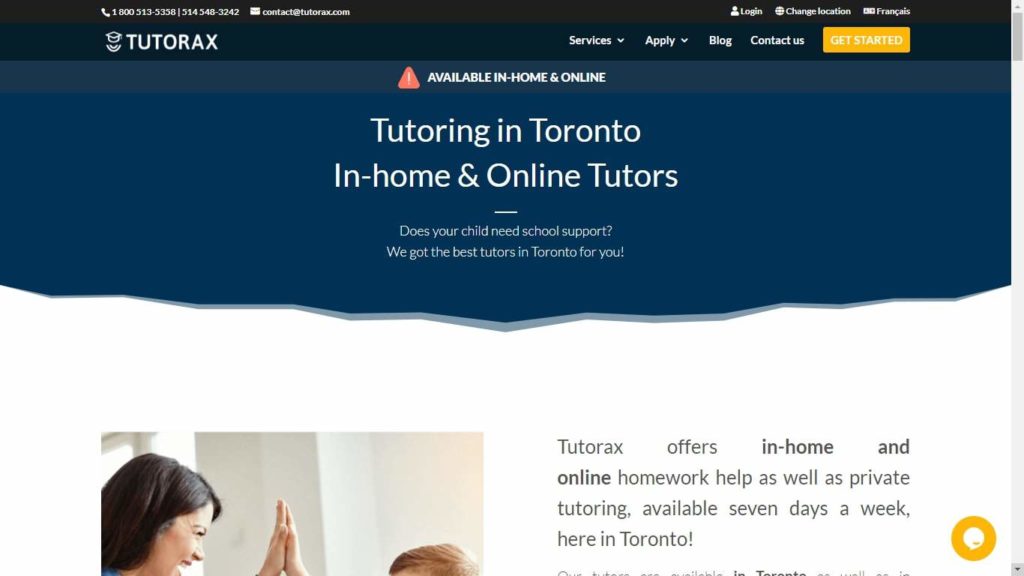 Tutorax - Tutoring Toronto & Homework help's Homepage