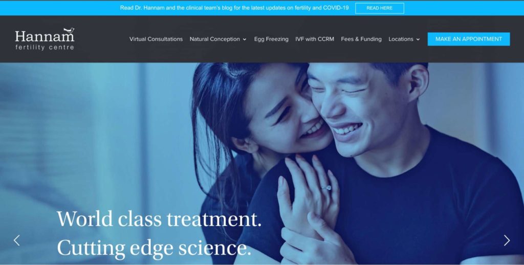 Hannam Fertility Centre's Homepage