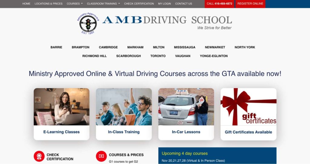AMB Driving School's Homepage