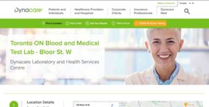 Dynacare Laboratory and Health Services Centre's Homepage