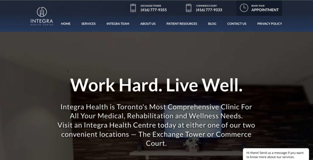 Integra Health Centre - Exchange Tower's Homepage