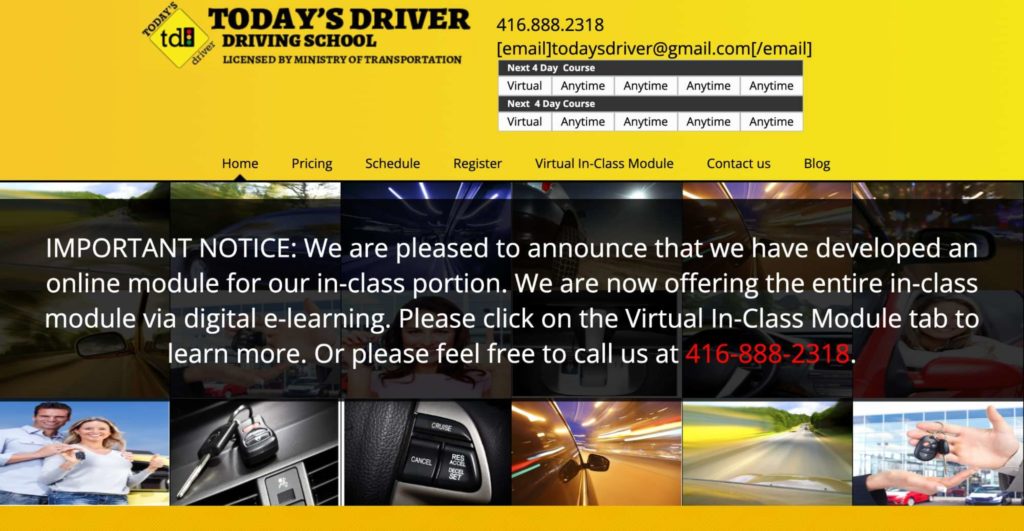 Today’s Driver Driving School's Homepage