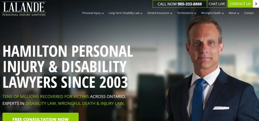 Lalande Personal Injury Lawyers Homepage