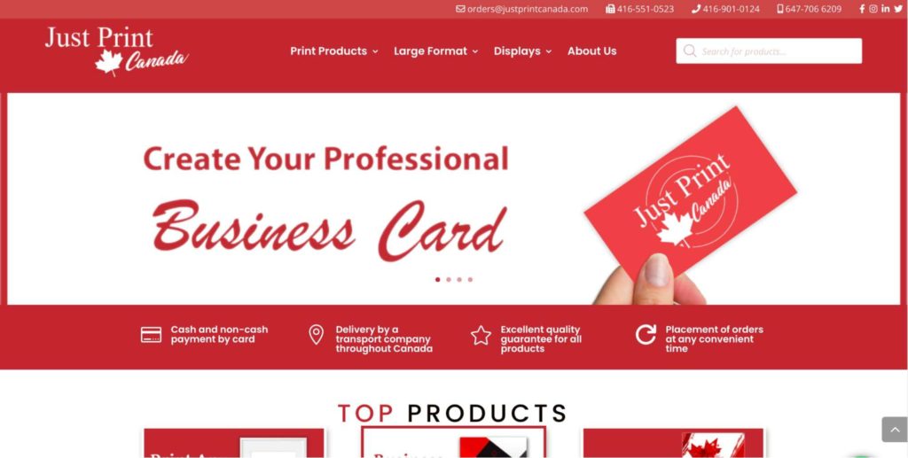 Just Print Canada Inc's Homepage