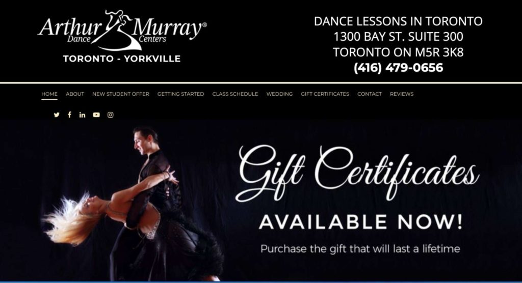 Arthur Murray Dance Centers' Homepage