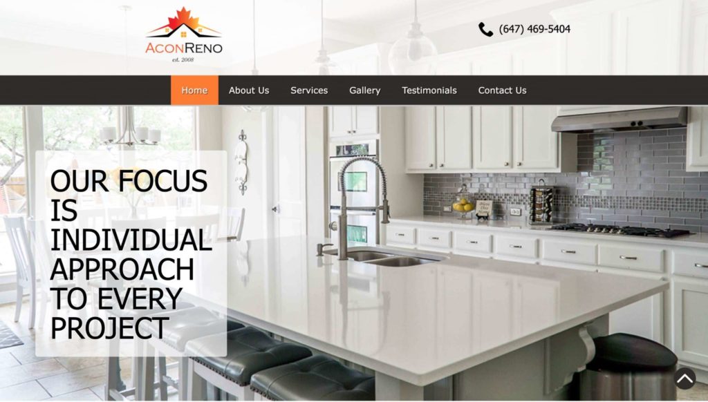 Acon Renovations Homepage