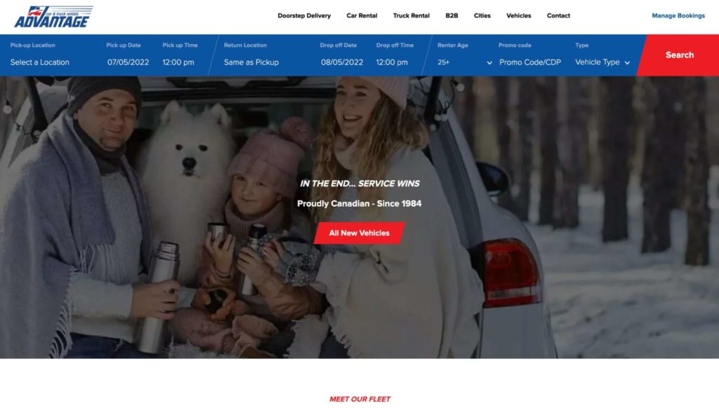 Advantage Car & Truck Rentals Homepage