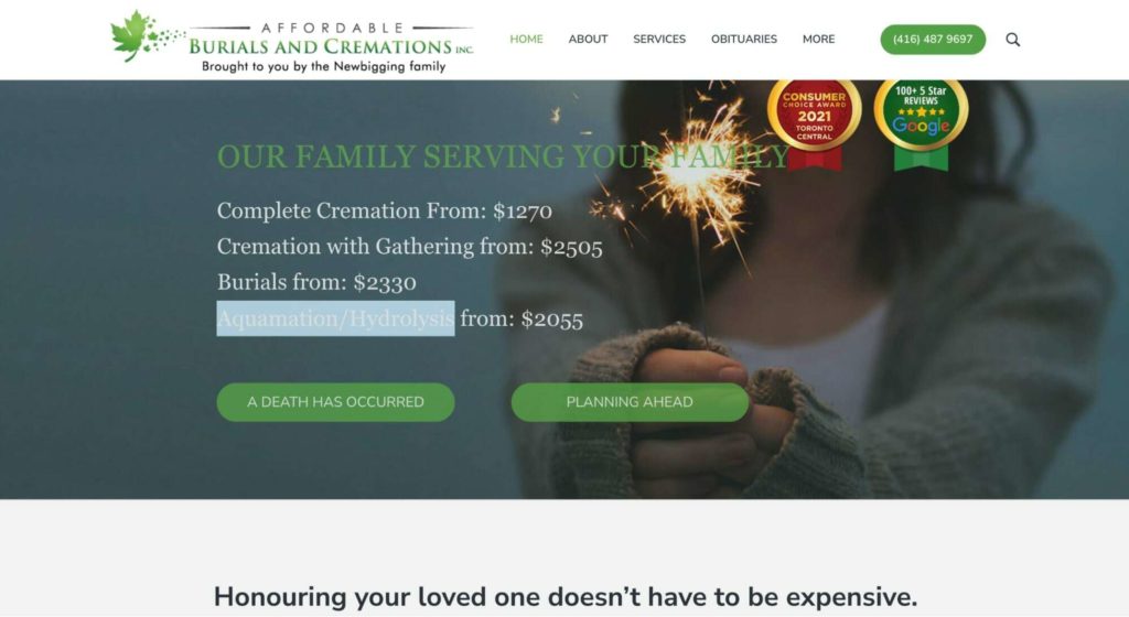 Affordable Burials & Cremations Homepage