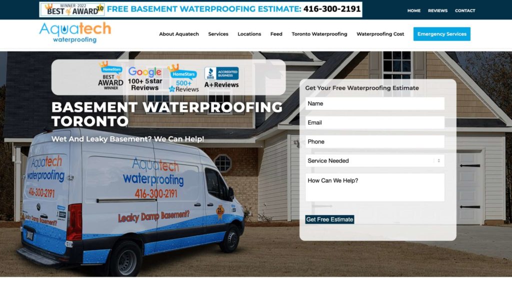 Aquatech Basement Waterproofing Toronto Homepage