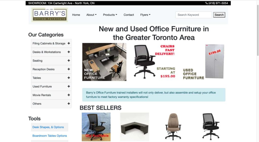 Barry’s Office Furniture Homepage
