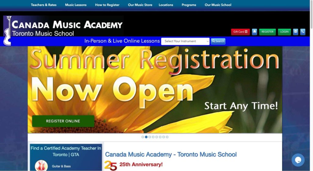 Canada Music Academy Homepage