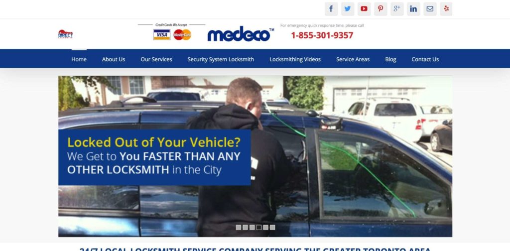 Direct Locksmith Toronto Homepage