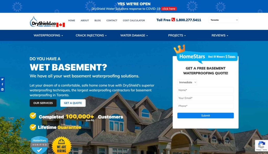 Dryshield Water Solutions Corp Homepage