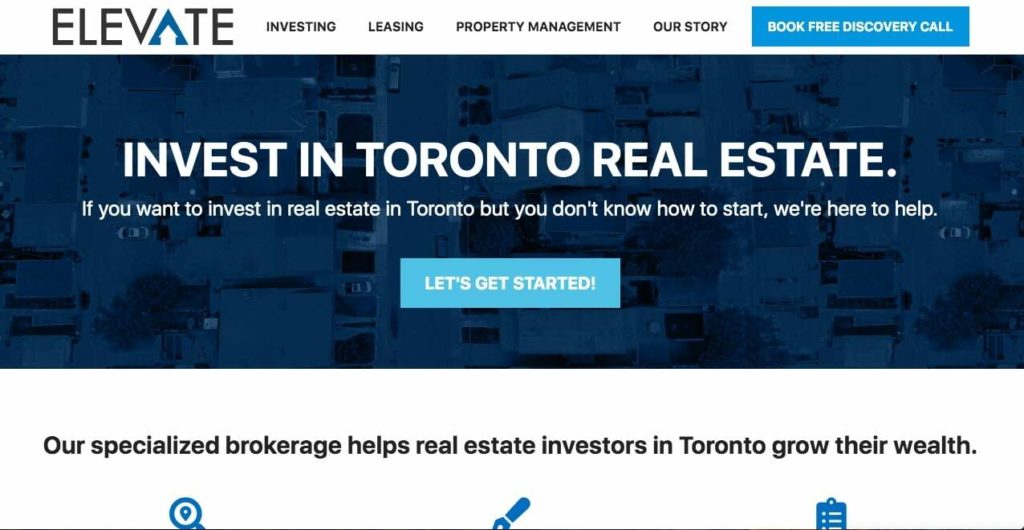 Elevate Realty Homepage